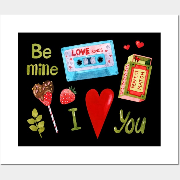 be mine i love you Wall Art by Mako Design 